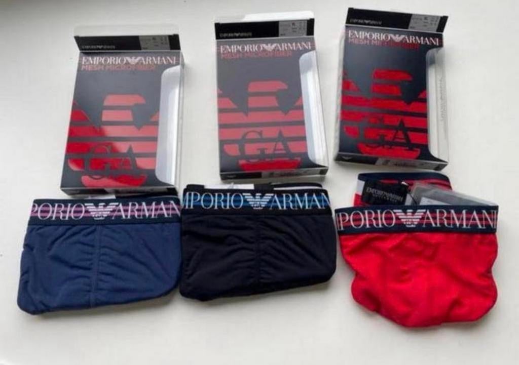 Emporio Armani Microfiber Mesh String, Verzenden, Overige kleuren, Slip