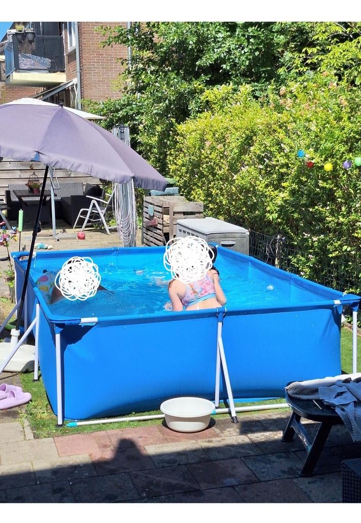 Zwembad 200x300 met heel veel toebehoren, pomp, solar mat ed, Ophalen, Gebruikt, Opzetzwembad, Rechthoekig