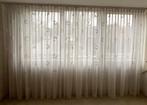 Prachtige luxe vitrage met ingeweven sikkelvorm, Huis en Inrichting, Ophalen, 200 cm of meer, Wit, Zo goed als nieuw