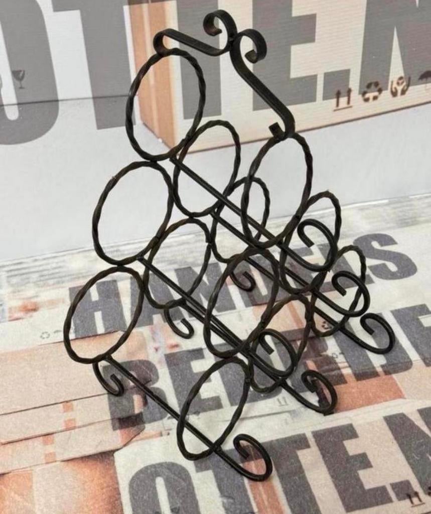 Ijzeren antiek vintage france Wijnrek flessenhouder wijn-rek, Huis en Inrichting, Woonaccessoires | Wijnrekken, Gebruikt, 5 tot 15 flessen