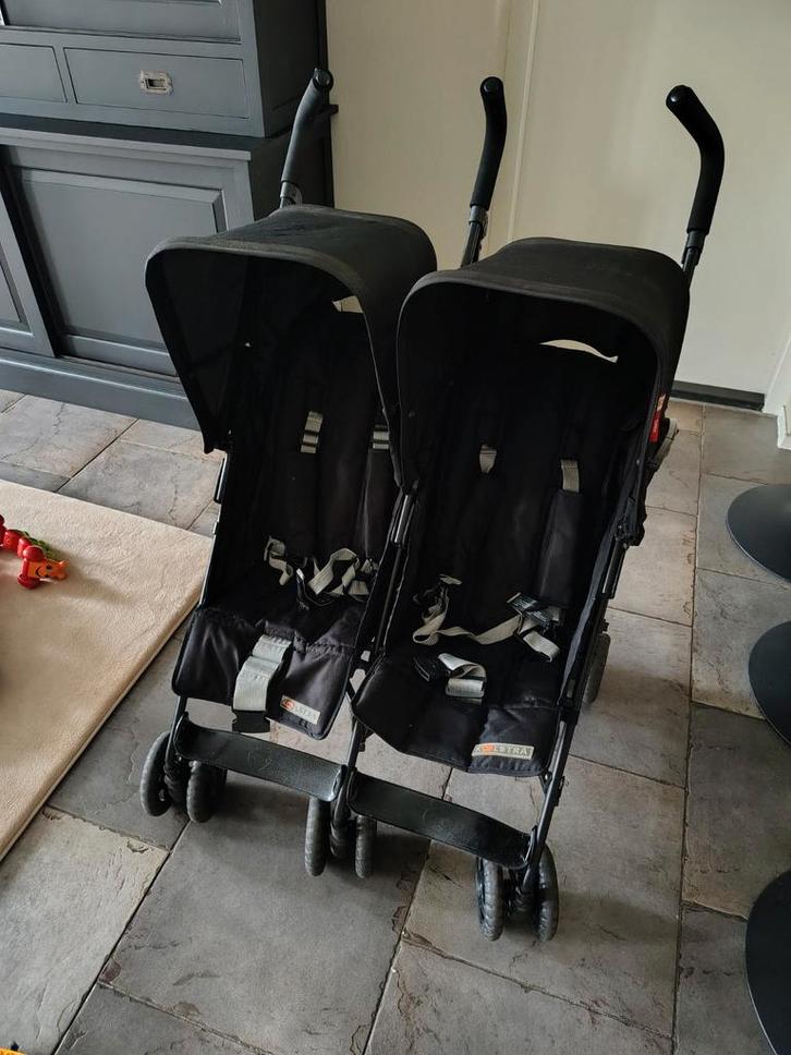 Koelstra Duo Tweeling Buggy Zwart - Zeer Goede Staat, Kinderen en Baby's, Buggy's, Gebruikt, Koelstra, Duomodel, Ophalen