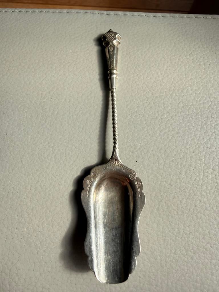 Zilver antiek vintage suiker schepje, Ophalen of Verzenden