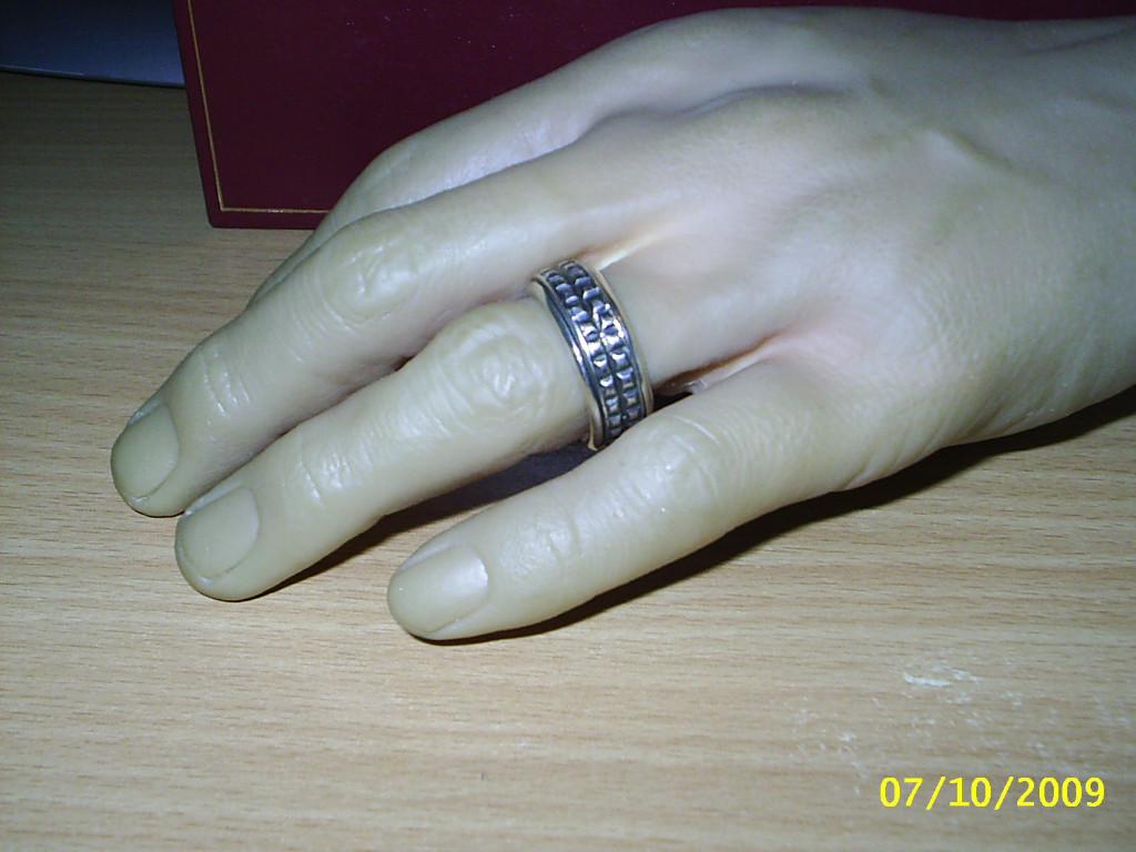 Zilvere duim ring kan draaien maat 18, 18 tot 19, Nieuw, Ophalen of Verzenden, Dame of Heer