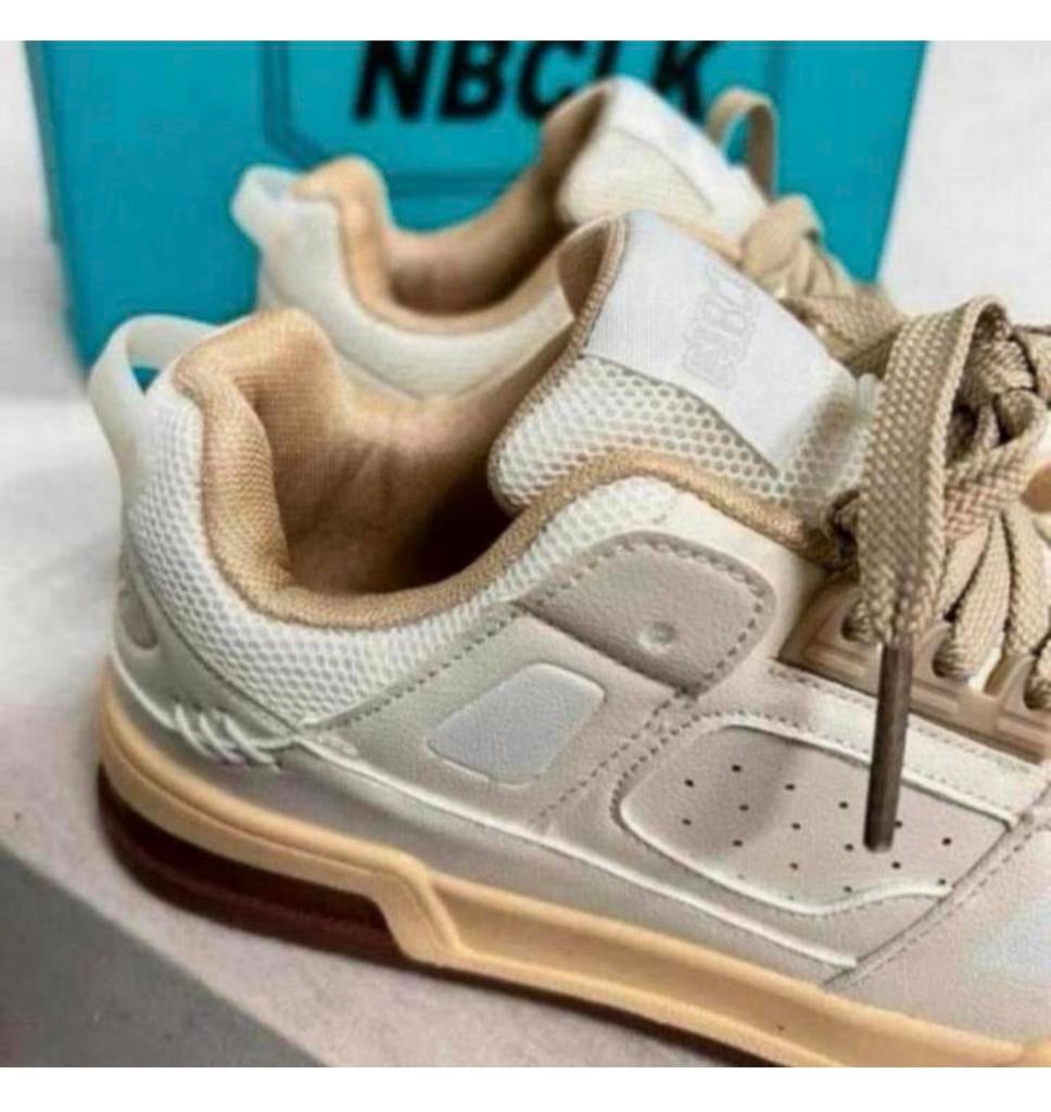 NBCLK - NIEUW dames vrouwen sneakers schoenen 39 bruin beige, Kleding | Dames, Schoenen, Beige, Nieuw, Ophalen of Verzenden, Sneakers of Gympen