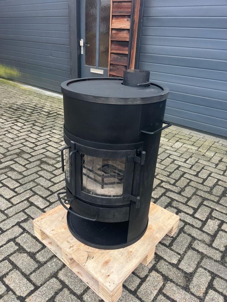 Houtkachel, vrijstaand, rond, BRINK Staphorst,, Huis en Inrichting, Kachels, Ophalen, Gebruikt, Hout, Houtkachel