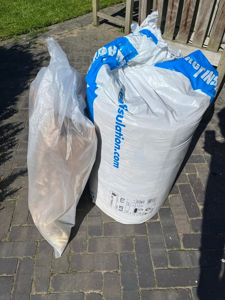 Knauf Isolatie Natural 032 170mm - Restant Zolderisolatie, Doe-het-zelf en Verbouw, 12 cm of meer, Zo goed als nieuw, Minder dan 5 m²