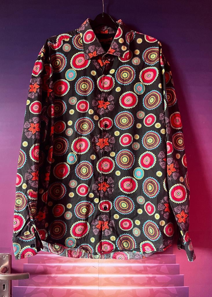 Katoenen overhemd met print van Desigual XXL nu 34,99€, Kleding | Heren, Overhemden, Desigual, Overige kleuren, Nieuw, Ophalen of Verzenden