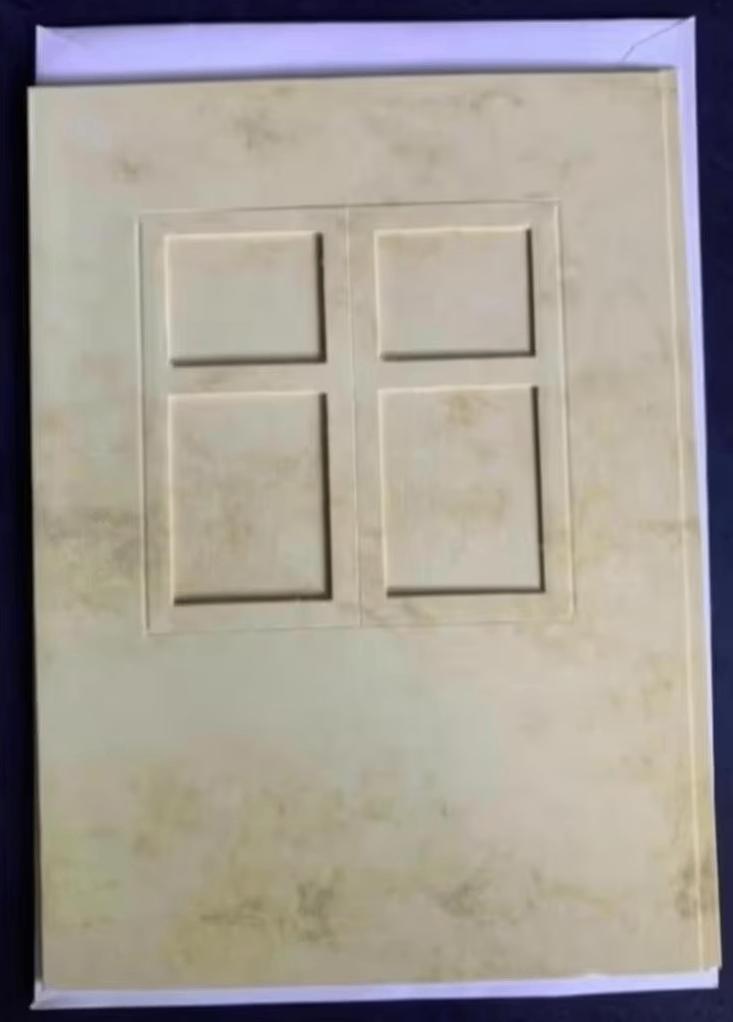 2x passe partout, passepartout kaart; geel gemeleerd; raam, Ophalen of Verzenden, Nieuw, Overige thema's, Blanco kaart of Basiskaart