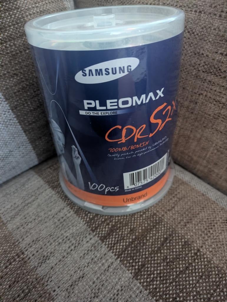 Samsung Pleomax CDR 52x 700MB/80min - 100 stuks op spindel, Op spindel, Nieuw, Ophalen of Verzenden, Cd