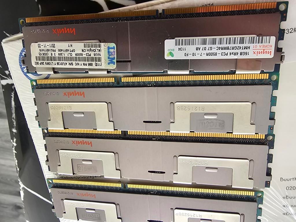Hynix 16GB DDR3 Server Geheugen Module (per stuk), Computers en Software, RAM geheugen, Gebruikt, Server, 16 GB, DDR3, Ophalen of Verzenden