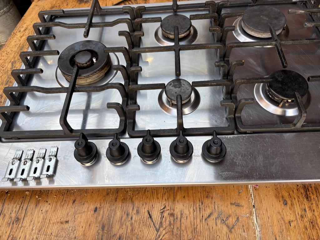 5 pits gasfornuis, Ophalen, Gebruikt, Inbouw, Gas