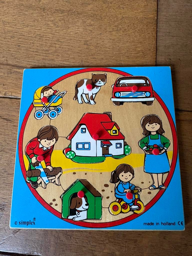 Houten puzzel Simplex, 2 tot 4 jaar, Gebruikt, Ophalen of Verzenden, Van hout
