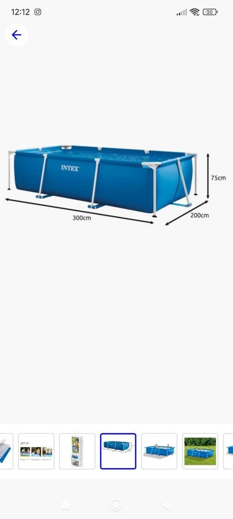 Intex Zwembad 2x3m met complete accessoires., Tuin en Terras, Zwembaden, Ophalen, Zo goed als nieuw, Opzetzwembad, 200 tot 400 cm