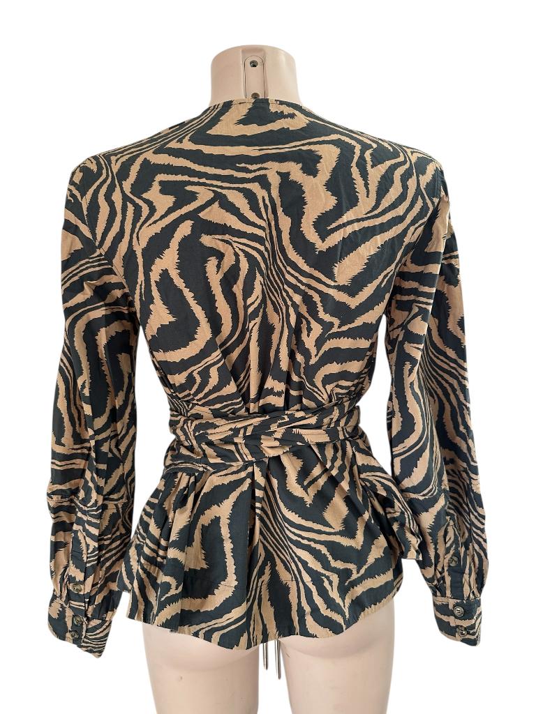 Ganni shirt lange mouw S, Kleding | Dames, T-shirts, Maat 38/40 (M), Verzenden, Zwart, Zo goed als nieuw