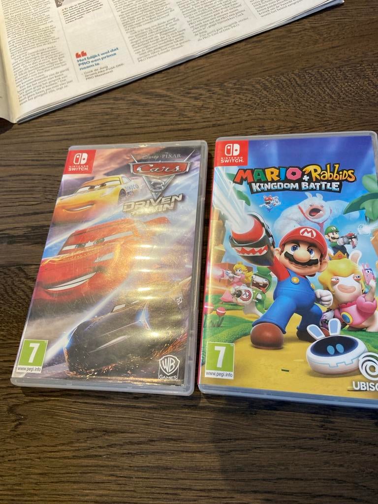 Cars 3: Driven to Win & Mario + Rabbids Kingdom Battle, Spelcomputers en Games, Games | Nintendo Switch, Avontuur en Actie, Gebruikt