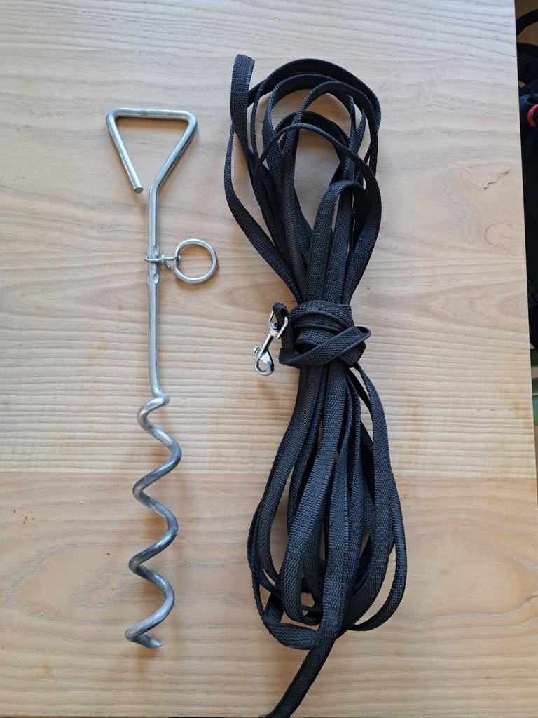 Grondanker, vastlegspiraal, lange lijn, trainingslijn hond, Dieren en Toebehoren, Ophalen of Verzenden, Zo goed als nieuw