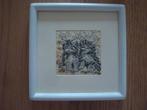 Ingelijst borduurwerkje twee katjes / poesjes, Ophalen of Verzenden, Zo goed als nieuw, Handborduren, Overige typen