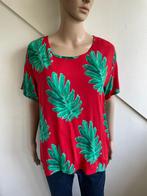 Fabienne chapot top blouse rood groen bladeren maat L faab, Ophalen of Verzenden, Zo goed als nieuw, Rood, Korte mouw