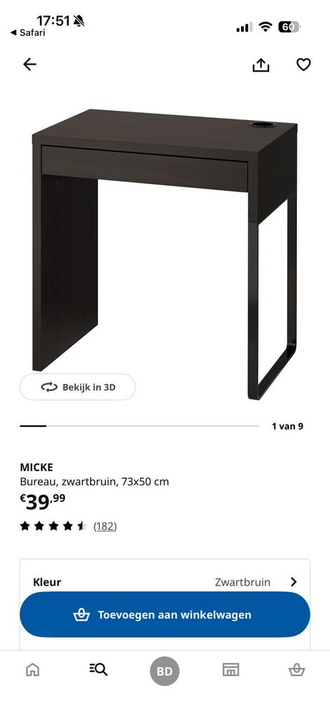 IKEA Bureau Micke, Ophalen, Gebruikt