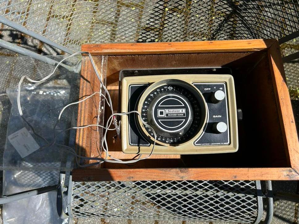 Seafarer 4 Dieptemeter in houten behuizing, Ophalen of Verzenden, Gebruikt, Kaartplotter of Fish Finder