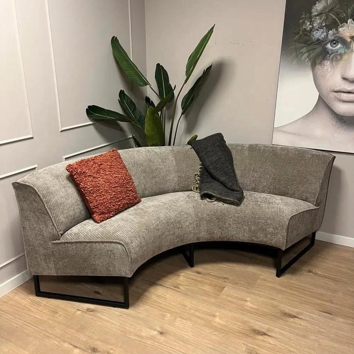 Eetbank Olga / Lester, Comfortabel & vele mogelijkheden...., Huis en Inrichting, Stoelen, Nieuw, Eén, Leer, Metaal, Stof, Grijs