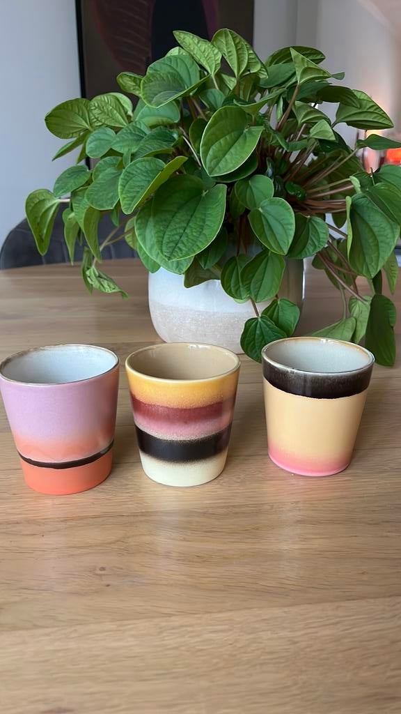 Hk living koffie mokjes, Huis en Inrichting, Keuken | Servies, Ophalen, Keramiek, Zo goed als nieuw, Overige stijlen