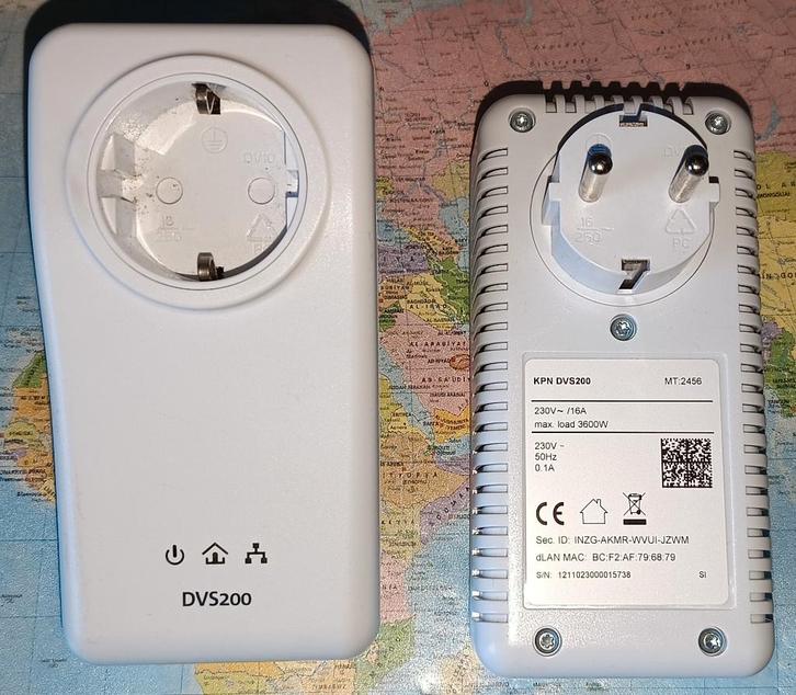 Powerline Set KPN DVS200 Passthrough, Computers en Software, Powerlines, Gebruikt, Ophalen