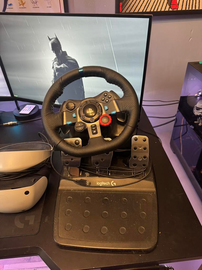 Ps vr bril en logitech race stuur, Spelcomputers en Games, Spelcomputers | Overige, Zo goed als nieuw, Ophalen