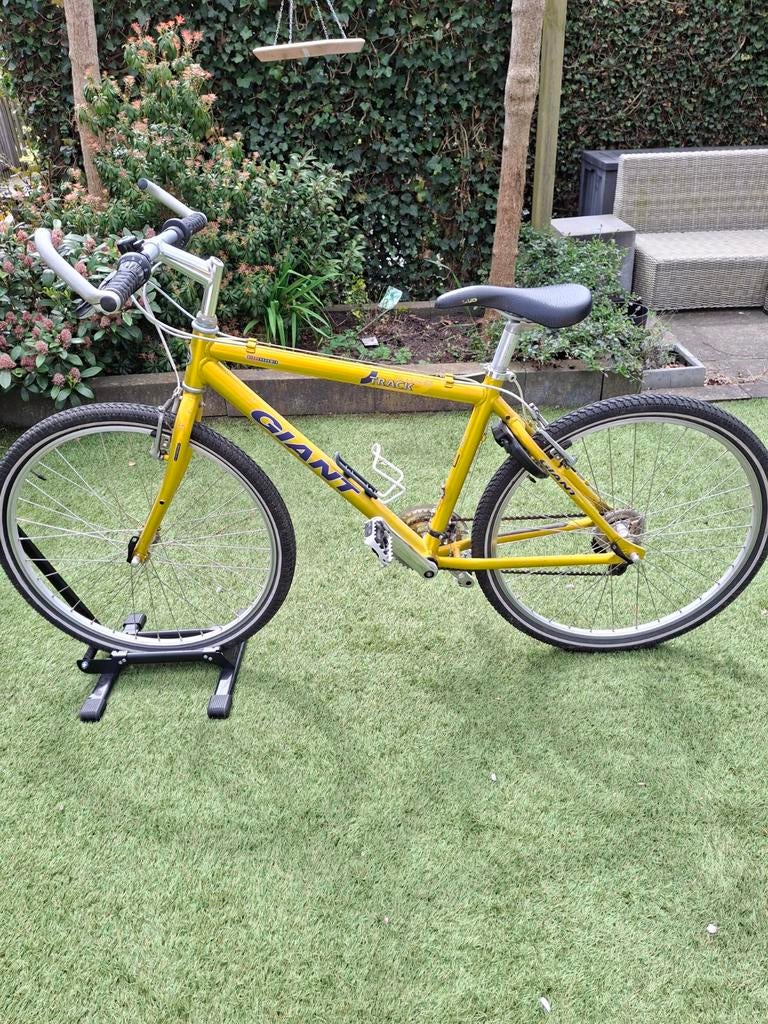 Vintage Giant Track Expert Mountainbike - Geel, Fietsen en Brommers, Gebruikt, Heren, Giant, Geen vering