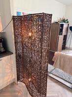 Stijlvolle Roomdivider met Verlichting - Bruin Rotan, Huis en Inrichting, Ophalen, Zo goed als nieuw