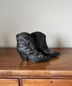 195€ zwarte kalfsleren western laarsjes; Ovyé (Italië) mt 38, Lage of Enkellaarzen, Ophalen of Verzenden, Zo goed als nieuw, OVYÉ MADE IN ITALY