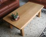 Blank massief eiken salontafel, Huis en Inrichting, Tafels | Salontafels, Ophalen, Gebruikt, 100 tot 150 cm, Romantisch