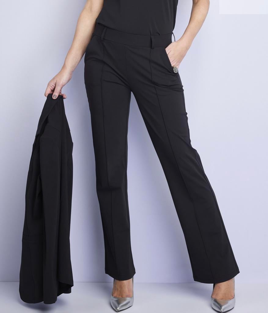 straight fit broek travelstof maat S, Kleding | Dames, Jumpsuits, Ophalen of Verzenden, Nieuw, Maat 36 (S), Zwart
