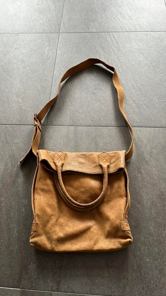 Shabbies schoudertas, Sieraden, Tassen en Uiterlijk, Tassen | Damestassen, Ophalen of Verzenden, Gebruikt, Bruin, Schoudertasje