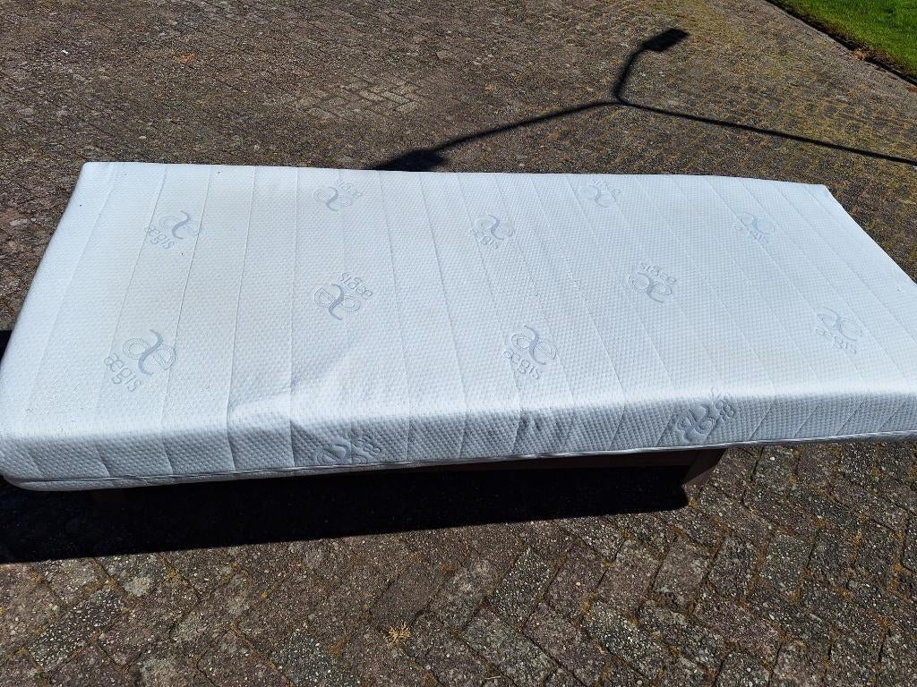 1 persoons matras Koudschuim merk Aegis, Huis en Inrichting, Slaapkamer | Beddengoed, Ophalen, Gebruikt, Eenpersoons, Wit
