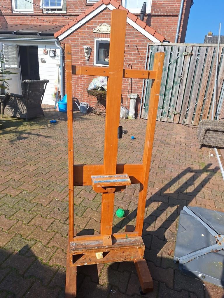 Beukenhouten Schildersezel - Robuust en Verstelbaar, Hobby en Vrije tijd, Schilderen, Ophalen, Gebruikt, Ezel