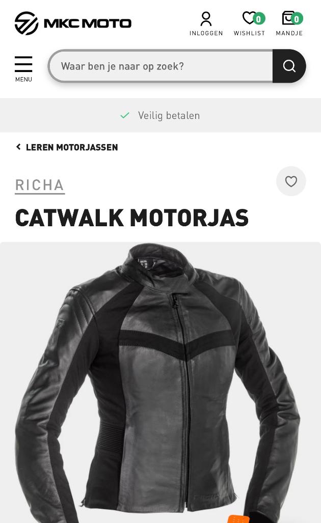 Mooie Richa Catwalk dames leren motorjas maat 48, Motoren, Jas | leer, Ophalen of Verzenden, Richa, Dames