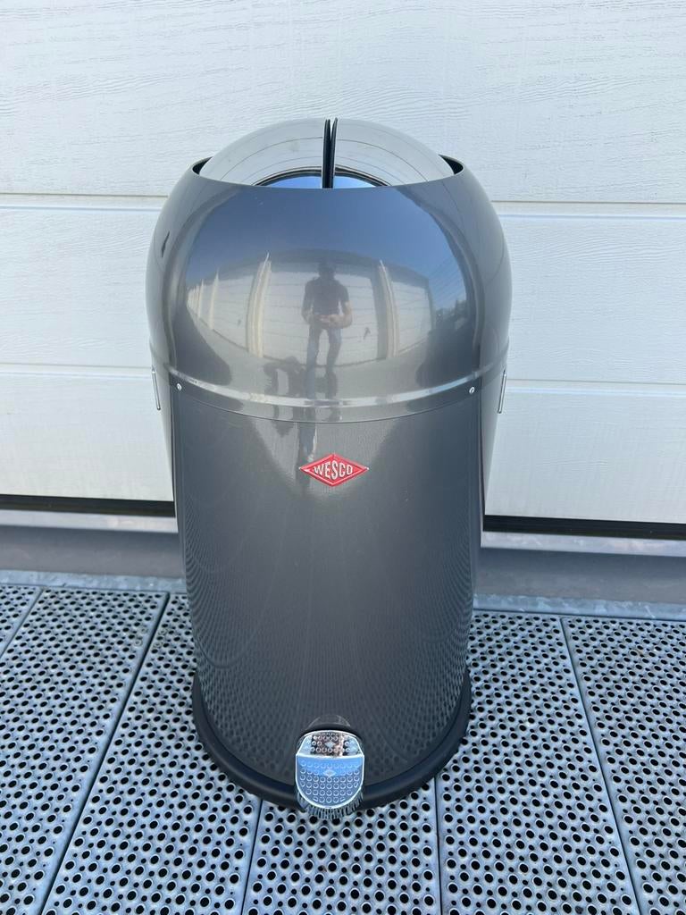 Wesco Kickmaster pedaalemmer Graphite, Met pedaal, 50 tot 75 cm, Ophalen of Verzenden, Zo goed als nieuw