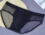 Slip net gaas, maat M, gay / hetero, Ophalen of Verzenden, Zwart, Slip