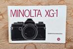 Nederlandse gebruiksaanwijzing handleiding Minolta XG-1, Ophalen of Verzenden, Gebruikt, Spiegelreflex, Minolta