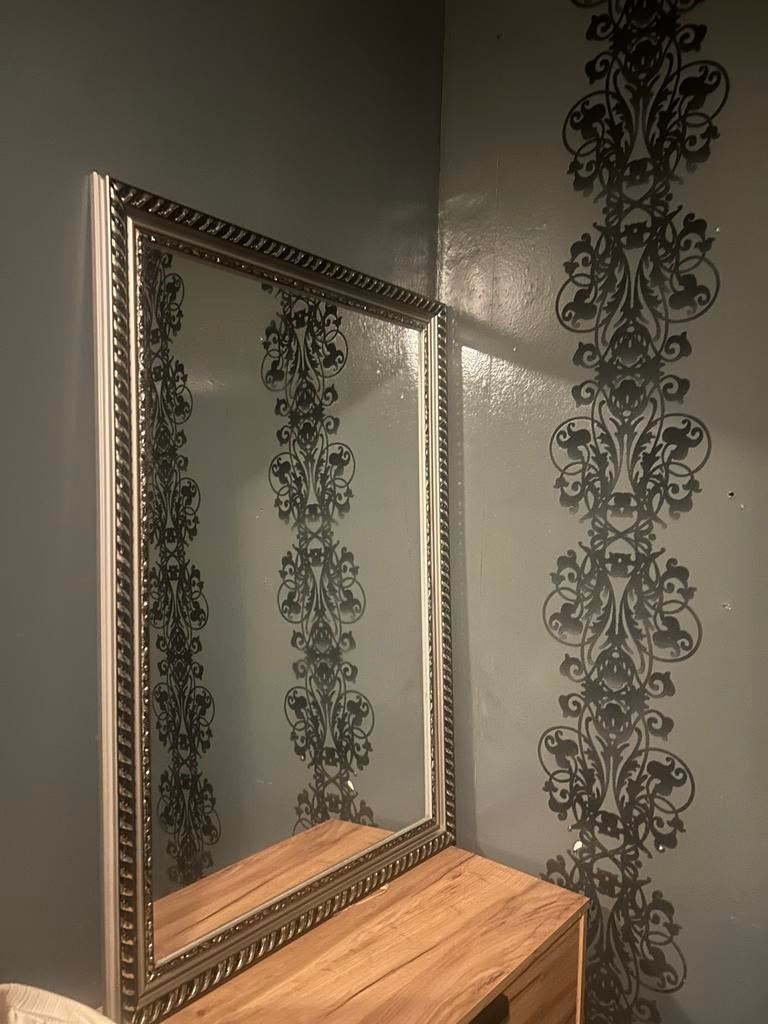 Spiegel met reliëf, Huis en Inrichting, Woonaccessoires | Spiegels, Ophalen, Gebruikt, 100 tot 150 cm, Rechthoekig