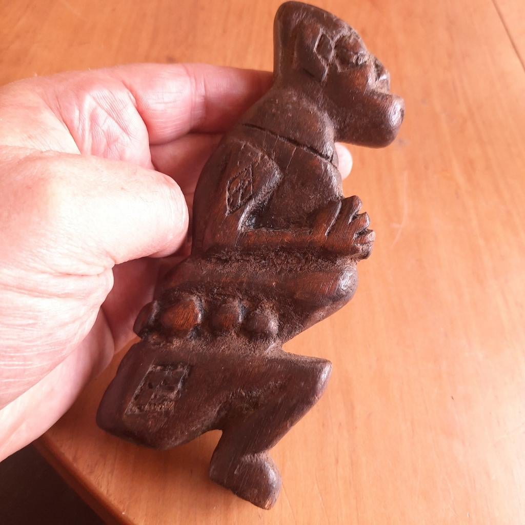 Indonesië: Hanuman of Voorouder Beeldje Houtsnijwerk, Verzenden, Gebruikt