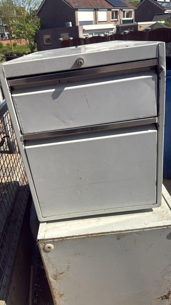 Compacte archiefkast/gereedschapskast met 2 lades, Huis en Inrichting, Ophalen, Gebruikt, 50 tot 100 cm, Minder dan 100 cm