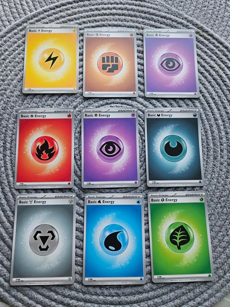 9 Pokémon Basic Energy kaarten, Ophalen of Verzenden, Meerdere kaarten