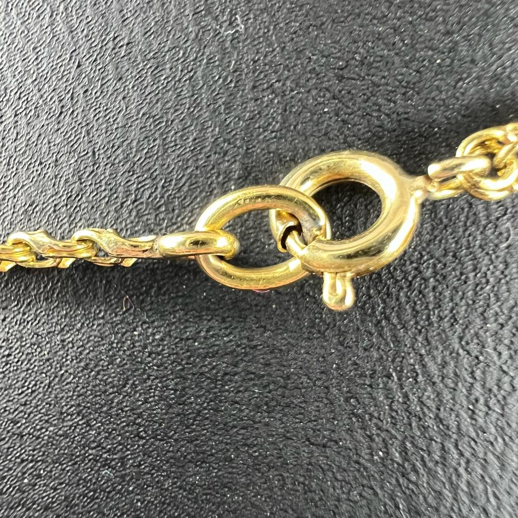 Gouden Ketting | 14k | 6,17g | dubbele gourmet |43,5| 406540, Ophalen of Verzenden, Gebruikt, Goud, Goud