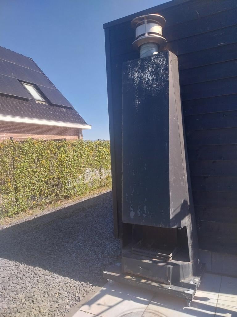 Buiten openhaard verrijdbaar, Ophalen, Gebruikt, Vrijstaande haard, Houthaard