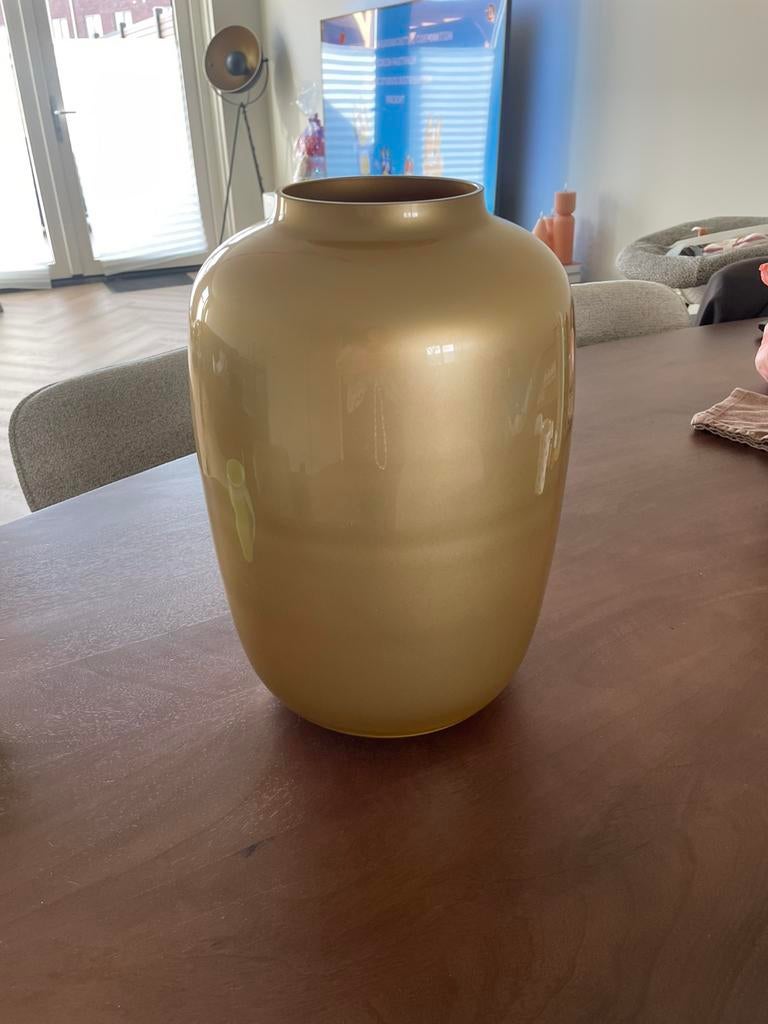 Gouden vaas, Huis en Inrichting, Woonaccessoires | Vazen, Ophalen, Overige kleuren, Nieuw, Glas