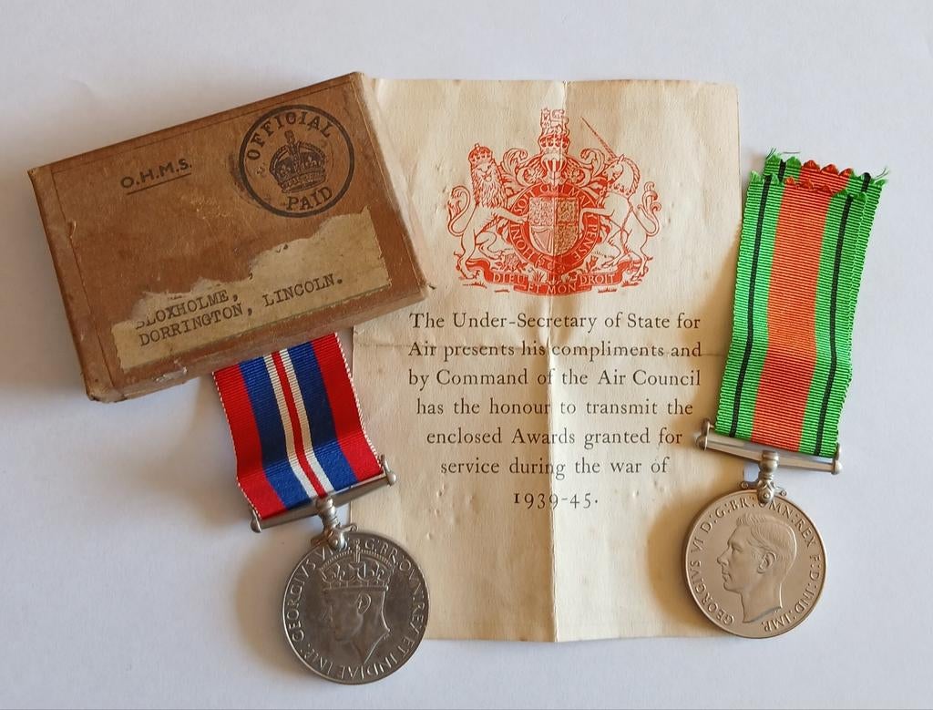 Britse RAF Medals en Box Wo2, Ophalen of Verzenden, Engeland