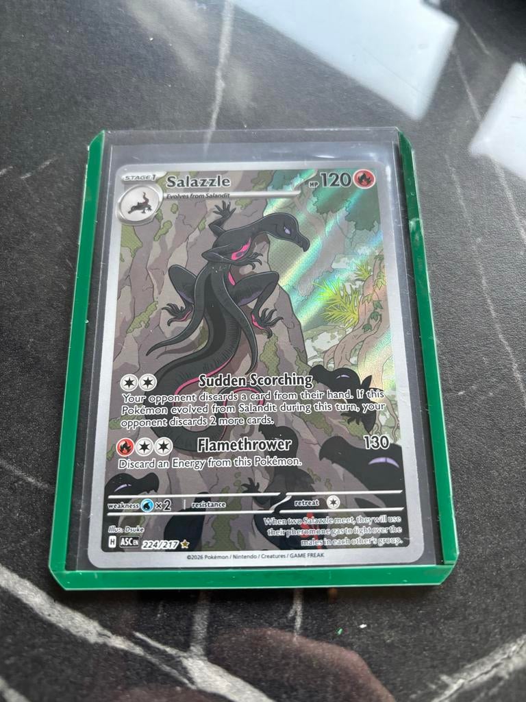 Pokemon Salazzle 224/217 Obsidian Flames Kaart, Ophalen of Verzenden, Nieuw, Losse kaart, Foil