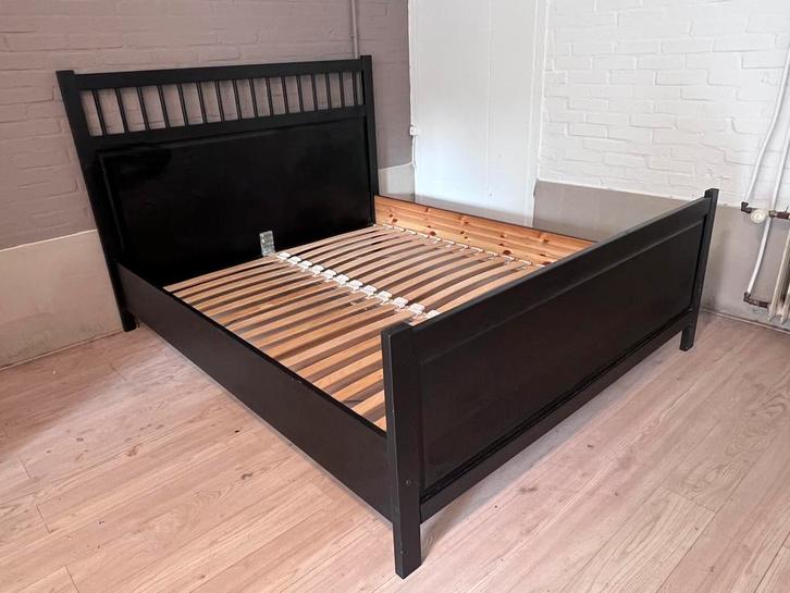 Ikea Hemnes Bedframe 160x200 + Latte bodems, Huis en Inrichting, Slaapkamer | Bedden, Zo goed als nieuw, Tweepersoons, 160 cm